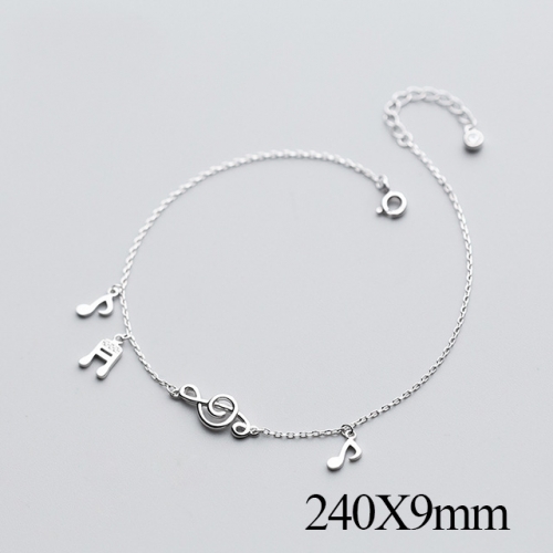BC Wholesale S925 Sterling Silver Anklet Women'S Fashion Anklet Silver Jewelry Anklet NO.#925J5A2478