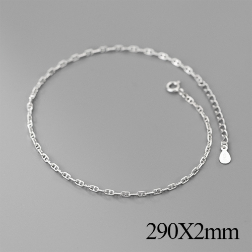 BC Wholesale S925 Sterling Silver Anklet Women'S Fashion Anklet Silver Jewelry Anklet NO.#925J5A4906