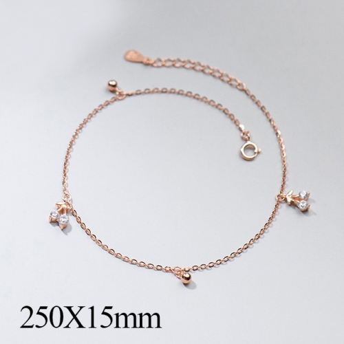 BC Wholesale S925 Sterling Silver Anklet Women'S Fashion Anklet Silver Jewelry Anklet NO.#925J5A1621