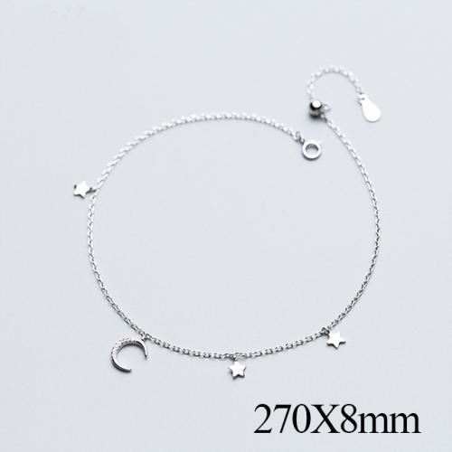 BC Wholesale S925 Sterling Silver Anklet Women'S Fashion Anklet Silver Jewelry Anklet NO.#925J5A2372