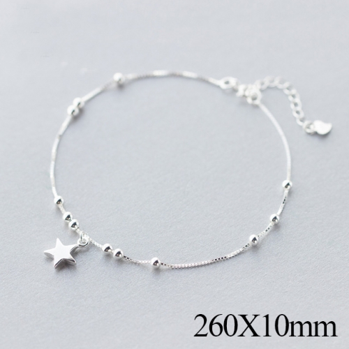 BC Wholesale S925 Sterling Silver Anklet Women'S Fashion Anklet Silver Jewelry Anklet NO.#925J5A0772
