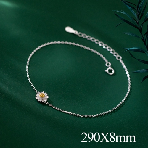BC Wholesale S925 Sterling Silver Anklet Women'S Fashion Anklet Silver Jewelry Anklet NO.#925J5A4612