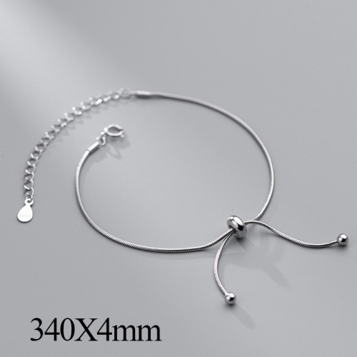 BC Wholesale S925 Sterling Silver Anklet Women'S Fashion Anklet Silver Jewelry Anklet NO.#925J5A4692