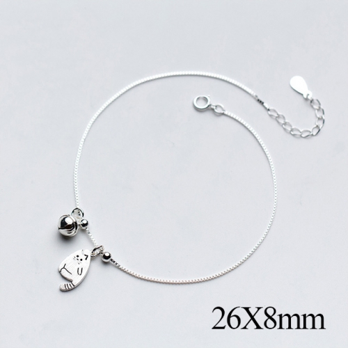 BC Wholesale S925 Sterling Silver Anklet Women'S Fashion Anklet Silver Jewelry Anklet NO.#925J5A2298