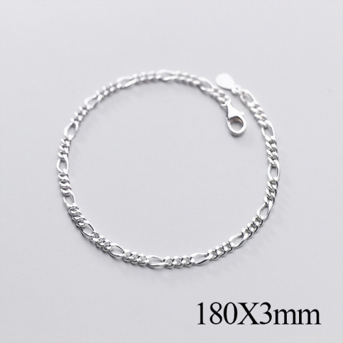 BC Wholesale S925 Sterling Silver Anklet Women'S Fashion Anklet Silver Jewelry Anklet NO.#925J5B3679