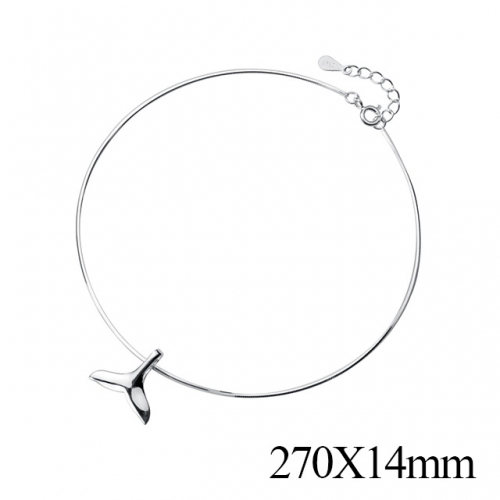 BC Wholesale S925 Sterling Silver Anklet Women'S Fashion Anklet Silver Jewelry Anklet NO.#925J5A2474