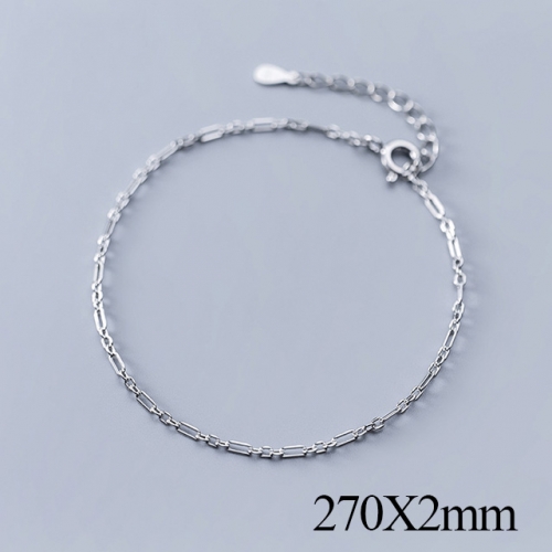 BC Wholesale S925 Sterling Silver Anklet Women'S Fashion Anklet Silver Jewelry Anklet NO.#925J5A3042