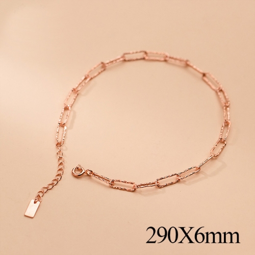 BC Wholesale S925 Sterling Silver Anklet Women'S Fashion Anklet Silver Jewelry Anklet NO.#925J5AG4607