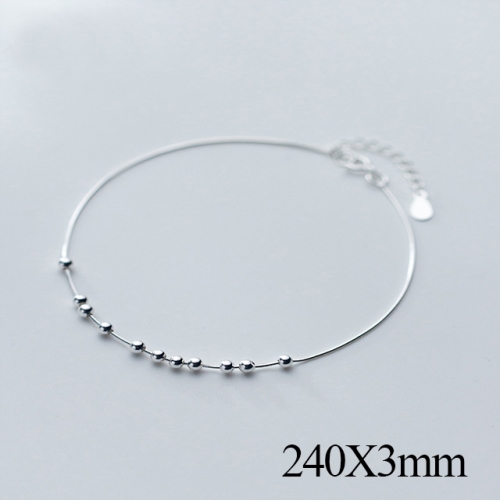 BC Wholesale S925 Sterling Silver Anklet Women'S Fashion Anklet Silver Jewelry Anklet NO.#925J5A2312