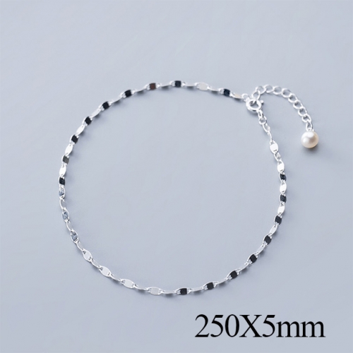 BC Wholesale S925 Sterling Silver Anklet Women'S Fashion Anklet Silver Jewelry Anklet NO.#925J5A3029