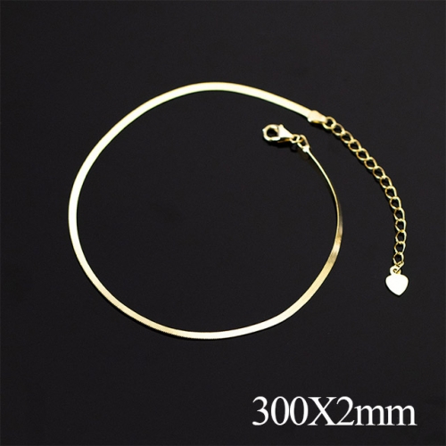 BC Wholesale S925 Sterling Silver Anklet Women'S Fashion Anklet Silver Jewelry Anklet NO.#925J5AG4690