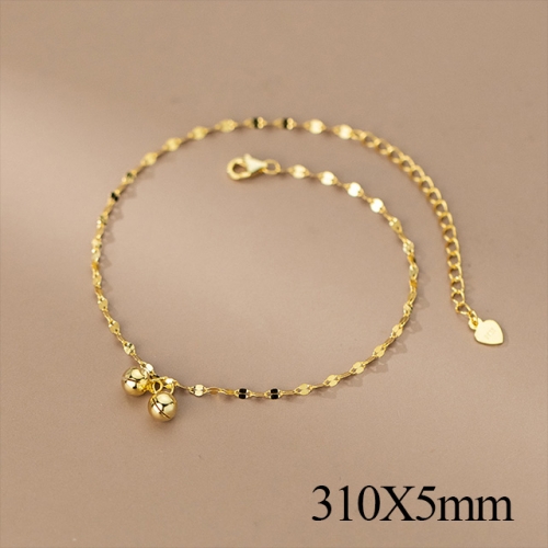 BC Wholesale S925 Sterling Silver Anklet Women'S Fashion Anklet Silver Jewelry Anklet NO.#925J5AG4753