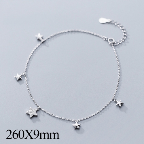 BC Wholesale S925 Sterling Silver Anklet Women'S Fashion Anklet Silver Jewelry Anklet NO.#925J5A29891