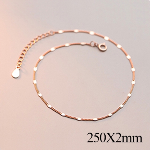 BC Wholesale S925 Sterling Silver Anklet Women'S Fashion Anklet Silver Jewelry Anklet NO.#925J5AR4432