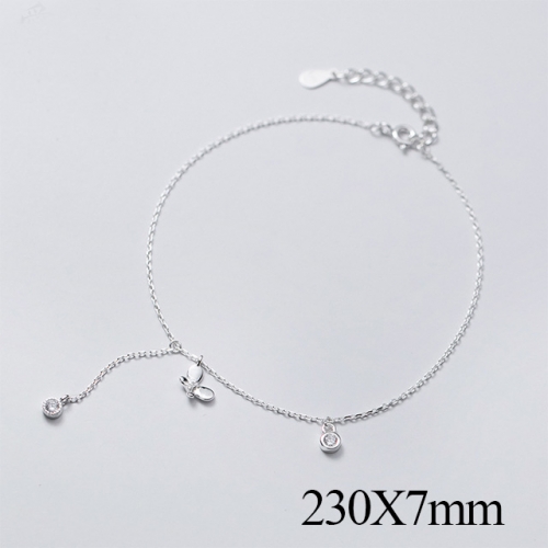 BC Wholesale S925 Sterling Silver Anklet Women'S Fashion Anklet Silver Jewelry Anklet NO.#925J5A3877