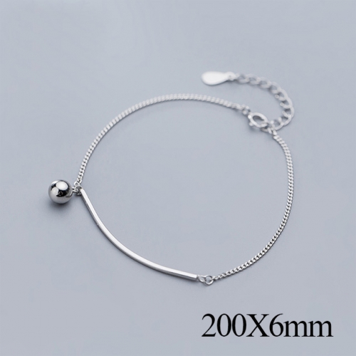 BC Wholesale S925 Sterling Silver Anklet Women'S Fashion Anklet Silver Jewelry Anklet NO.#925J5B3104