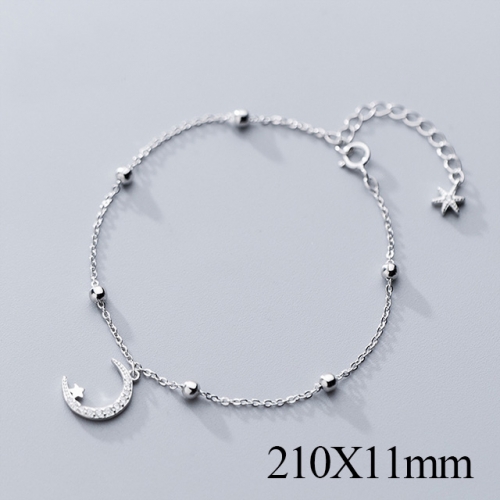 BC Wholesale S925 Sterling Silver Anklet Women'S Fashion Anklet Silver Jewelry Anklet NO.#925J5B2896