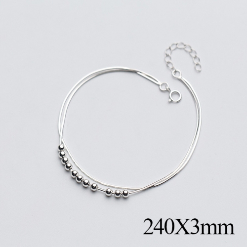 BC Wholesale S925 Sterling Silver Anklet Women'S Fashion Anklet Silver Jewelry Anklet NO.#925J5A3537