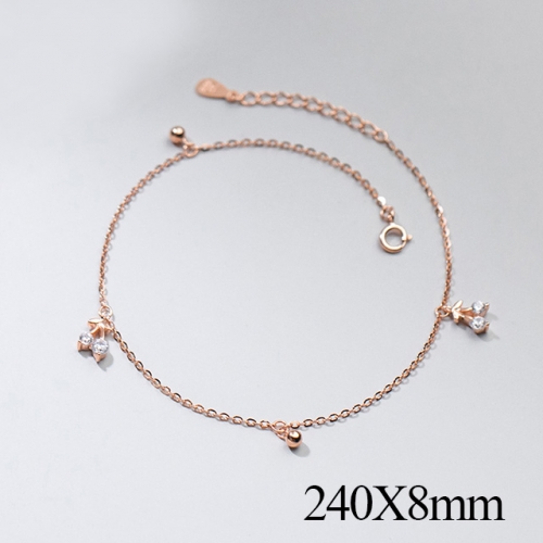 BC Wholesale S925 Sterling Silver Anklet Women'S Fashion Anklet Silver Jewelry Anklet NO.#925J5AR4470