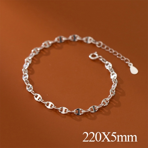 BC Wholesale S925 Sterling Silver Anklet Women'S Fashion Anklet Silver Jewelry Anklet NO.#925J5B4672