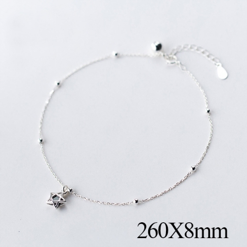 BC Wholesale S925 Sterling Silver Anklet Women'S Fashion Anklet Silver Jewelry Anklet NO.#925J5A1536