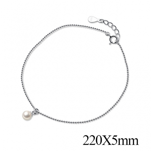 BC Wholesale S925 Sterling Silver Anklet Women'S Fashion Anklet Silver Jewelry Anklet NO.#925J5A1547