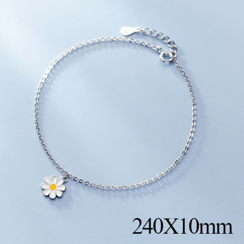 BC Wholesale S925 Sterling Silver Anklet Women'S Fashion Anklet Silver Jewelry Anklet NO.#925J5AS4233