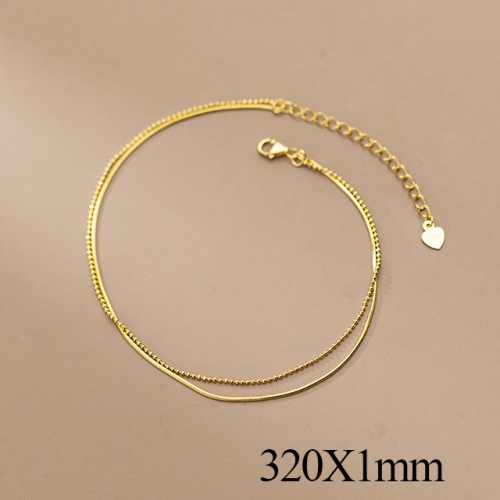 BC Wholesale S925 Sterling Silver Anklet Women'S Fashion Anklet Silver Jewelry Anklet NO.#925J5AG4764