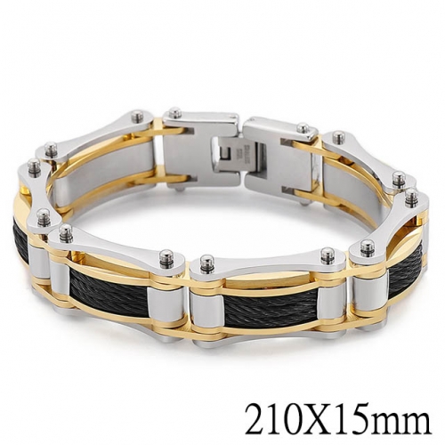 BC Wholesale Jewelry Stainless Steel 316L Bracelets NO.#SJ2B139395