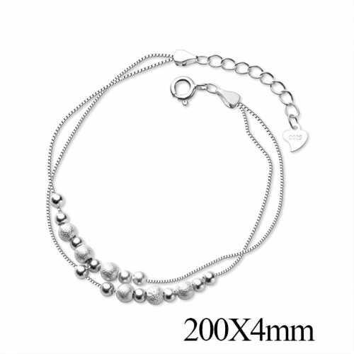 BC Wholesale S925 Sterling Silver Anklet Women'S Fashion Anklet Silver Jewelry Anklet NO.#925J5B2213