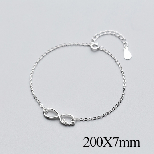 BC Wholesale S925 Sterling Silver Anklet Women'S Fashion Anklet Silver Jewelry Anklet NO.#925J5B2427