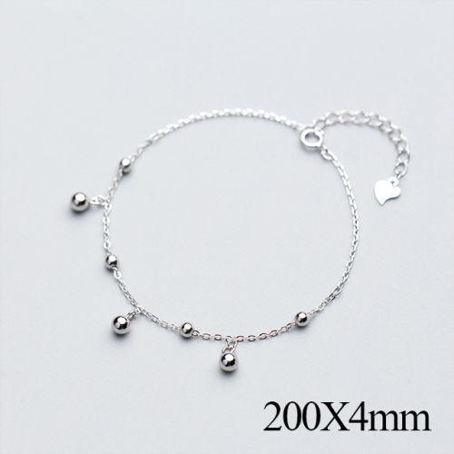 BC Wholesale S925 Sterling Silver Anklet Women'S Fashion Anklet Silver Jewelry Anklet NO.#925J5B2263