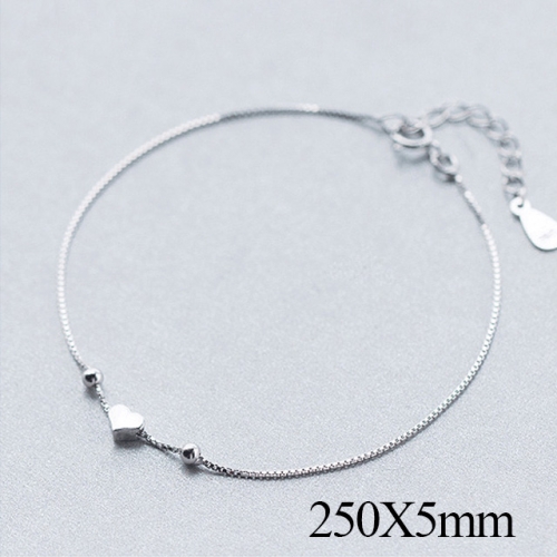 BC Wholesale S925 Sterling Silver Anklet Women'S Fashion Anklet Silver Jewelry Anklet NO.#925J5A0873