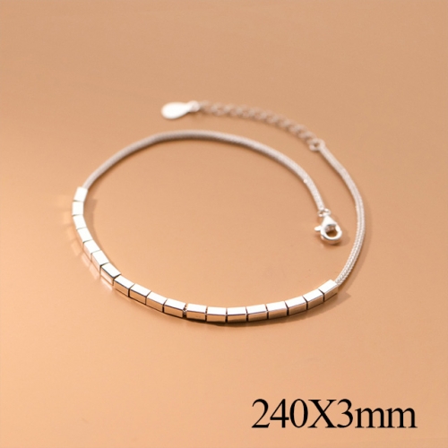 BC Wholesale S925 Sterling Silver Anklet Women'S Fashion Anklet Silver Jewelry Anklet NO.#925J5A4629