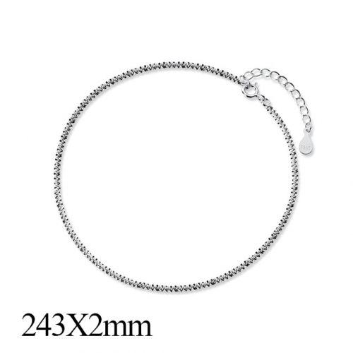 BC Wholesale S925 Sterling Silver Anklet Women'S Fashion Anklet Silver Jewelry Anklet NO.#925J5A2967