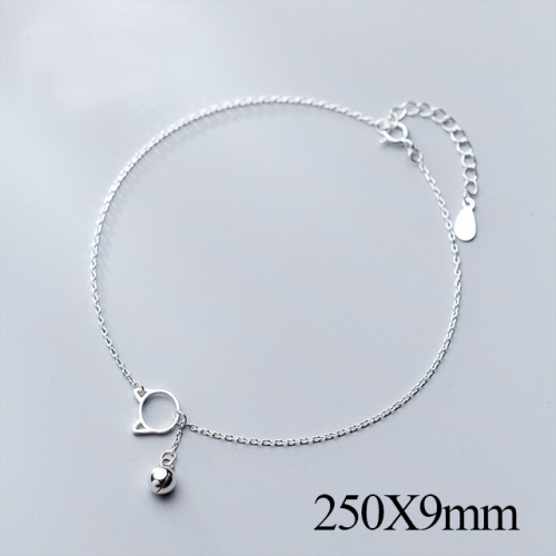 BC Wholesale S925 Sterling Silver Anklet Women'S Fashion Anklet Silver Jewelry Anklet NO.#925J5A2381