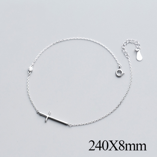 BC Wholesale S925 Sterling Silver Anklet Women'S Fashion Anklet Silver Jewelry Anklet NO.#925J5A2479
