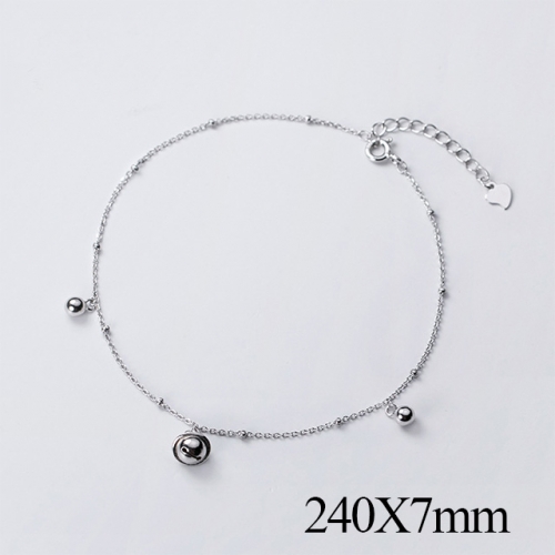 BC Wholesale S925 Sterling Silver Anklet Women'S Fashion Anklet Silver Jewelry Anklet NO.#925J5AS3924