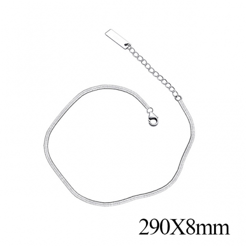 BC Wholesale S925 Sterling Silver Anklet Women'S Fashion Anklet Silver Jewelry Anklet NO.#925J5A4736