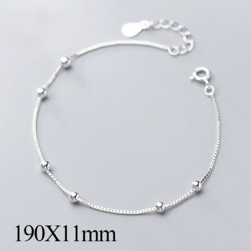 BC Wholesale S925 Sterling Silver Anklet Women'S Fashion Anklet Silver Jewelry Anklet NO.#925J5B3349