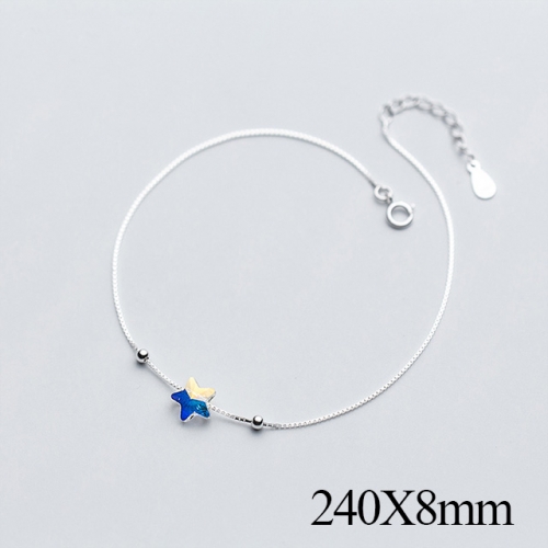 BC Wholesale S925 Sterling Silver Anklet Women'S Fashion Anklet Silver Jewelry Anklet NO.#925J5A2180
