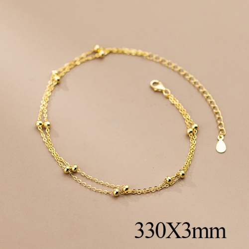BC Wholesale S925 Sterling Silver Anklet Women'S Fashion Anklet Silver Jewelry Anklet NO.#925J5AG4770