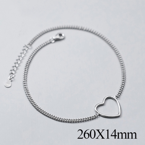 BC Wholesale S925 Sterling Silver Anklet Women'S Fashion Anklet Silver Jewelry Anklet NO.#925J5A3852