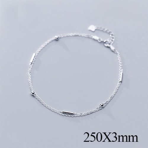 BC Wholesale S925 Sterling Silver Anklet Women'S Fashion Anklet Silver Jewelry Anklet NO.#925J5A3156