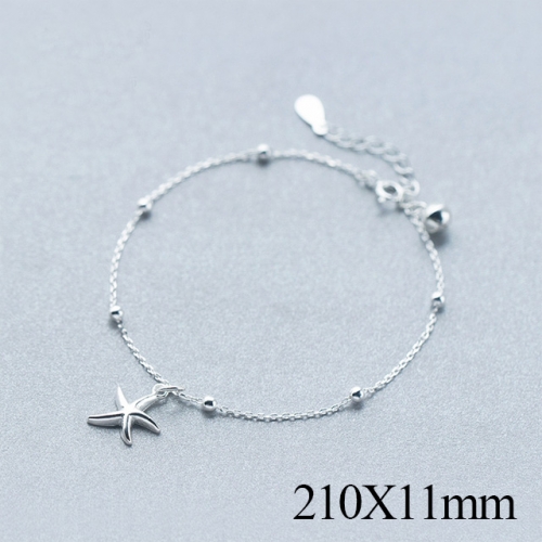 BC Wholesale S925 Sterling Silver Anklet Women'S Fashion Anklet Silver Jewelry Anklet NO.#925J5B0730