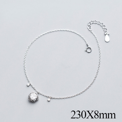 BC Wholesale S925 Sterling Silver Anklet Women'S Fashion Anklet Silver Jewelry Anklet NO.#925J5A2379