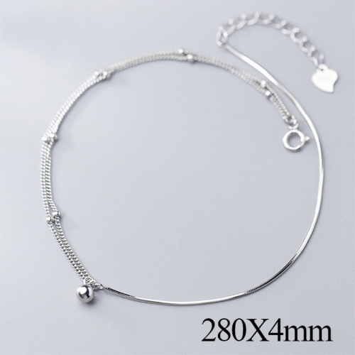 BC Wholesale S925 Sterling Silver Anklet Women'S Fashion Anklet Silver Jewelry Anklet NO.#925J5A3348