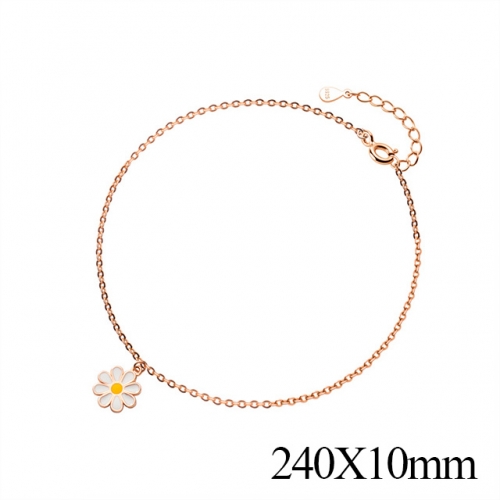 BC Wholesale S925 Sterling Silver Anklet Women'S Fashion Anklet Silver Jewelry Anklet NO.#925J5AR4233