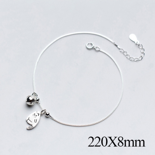 BC Wholesale S925 Sterling Silver Anklet Women'S Fashion Anklet Silver Jewelry Anklet NO.#925J5B2298