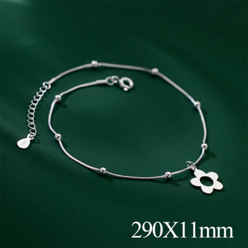 BC Wholesale S925 Sterling Silver Anklet Women'S Fashion Anklet Silver Jewelry Anklet NO.#925J5A4613